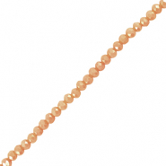 Perline sfaccettate 4x3mm rondella corallo pesca