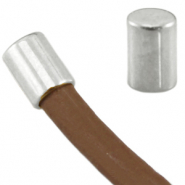Terminali di metallo DQ a tubo Ø3mm argento antico (privo di nichel)
