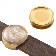 Passanti di metallo DQ castone per cabochon 12mm (per pelle piatta 10 mm) oro (privo di nichel)