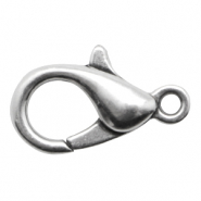Chiusura moschettone di metallo DQ 12mm argento antico (privo di nichel)