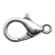 Componenti di metallo DQ chiusura moschettone 10mm argento antico (privo di nichel)