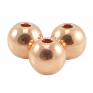 Perline di metallo DQ 5mm oro rosa (privo di nichel)