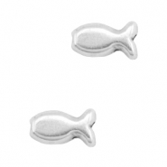 Perline di metallo DQ pesciolino argento antico (privo di nichel)