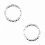 Ciondoli di metallo DQ 12mm cerchio argento antico (privo di nichel)