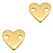 Ciondoli di metallo DQ distanziatore cuore oro (privo di nichel)