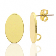 Perno di metallo DQ ovale 11x18 mm oro (privo di nichel)