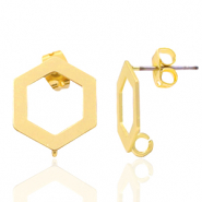 Componenti di metallo DQ perno pentagono con anellino oro (privo di nichel)