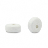 Perline di ceramica greca DQ 6mm rondella bianco
