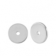Perline di metallo DQ disco rondella 8mm argento antico (privo di nichel)