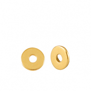 Perline di metallo DQ disco rondella 4mm oro (privo di nichel)