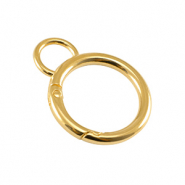 Componenti di metallo DQ portachiavi 24mm con anellino oro (privo di nichel)