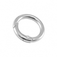 Componenti di metallo DQ portachiavi 23mm argento antico (privo di nichel
