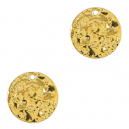 Ciondoli di metallo DQ irregolare 15mm oro (privo di nichel)