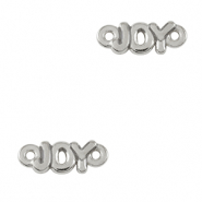 Ciondoli di metallo DQ distanziatore "JOY" argento antico (privo di nichel)