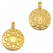 Ciondoli di metallo DQ fiore oro (privo di nichel)