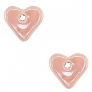Perline di ceramica greca DQ cuore pesca