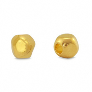 Perline di metallo DQ cubo oro (privo di nichel)