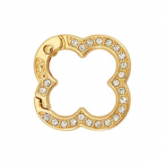 Componenti colorati anello bris&eacute; portachiavi fiore oro