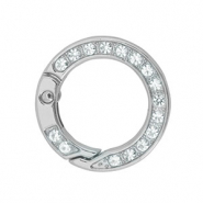 Componenti colorati anello bris&eacute; portachiavi argento