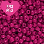 Perline di vetro rocailles 6/0 (4mm) rosa magenta
