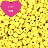 Perline di vetro rocailles 12/0 (2 mm) giallo neon audace