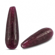Perline in pietra naturale Quarzo goccia vino rosso bacca