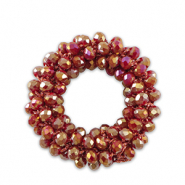 Ciondoli sfaccettati 32mm porto rosso 