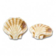 Perline di ceramica conchiglia marrone chiaro