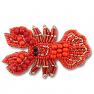 Broches aragosta bianco-oro