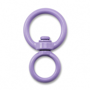 Componenti colorati bris&eacute; portachiavi tonda viola