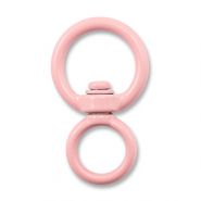 Componenti colorati bris&eacute; portachiavi tonda rosa chiaro
