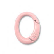 Componenti colorati bris&eacute; portachiavi ovale rosa chiaro