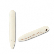Perline di ceramica bastone biancastro