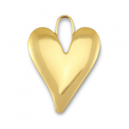 Ciondoli in acciaio inossidabile cuore oro