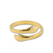 Anelli in acciaio inossidabile mani oro