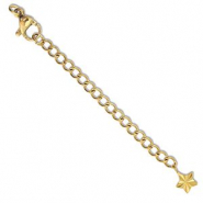Componenti in acciaio inossidabile allungatrice set stella con chiusura moschettone oro