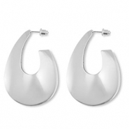 Orecchini alla moda goccia argento