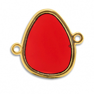 Ciondoli di metallo DQ distanziatore rosso-oro (privo di nichel)