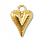 Ciondoli di metallo DQ cuore oro (privo di nichel)