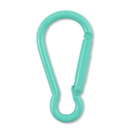 Componenti colorati anello bris&eacute; portachiavi verde turchese