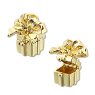Ciondoli in ottone Eco-brass&reg; medaglione regalo oro