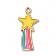 Ciondoli di metallo smalto stella oro-multicolore