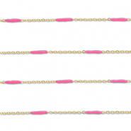 Componenti in acciaio inossidabile catena con barretta oro-rosa