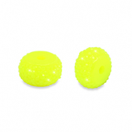 Perline in resina rondella 8mm giallo neon