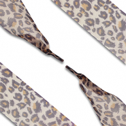 Lacci delle scarpe trendy in organza leopardo marrone chiaro-marrone-nero