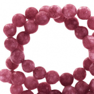 Perline in pietra naturale Cuarzo 6mm opaca rosa corallo