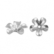 Componenti in acciaio inossidabile tappi per perline fiore argento