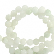 Perline in pietra naturale Marmo 4mm biancastro-vert