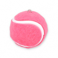 Ciondoli accattivanti palla da tennis rosa scuro