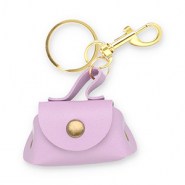 Portachiavi borsetta viola lilla-oro